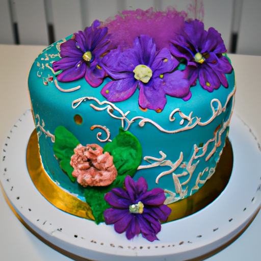. Unique cake tutorial decoration.